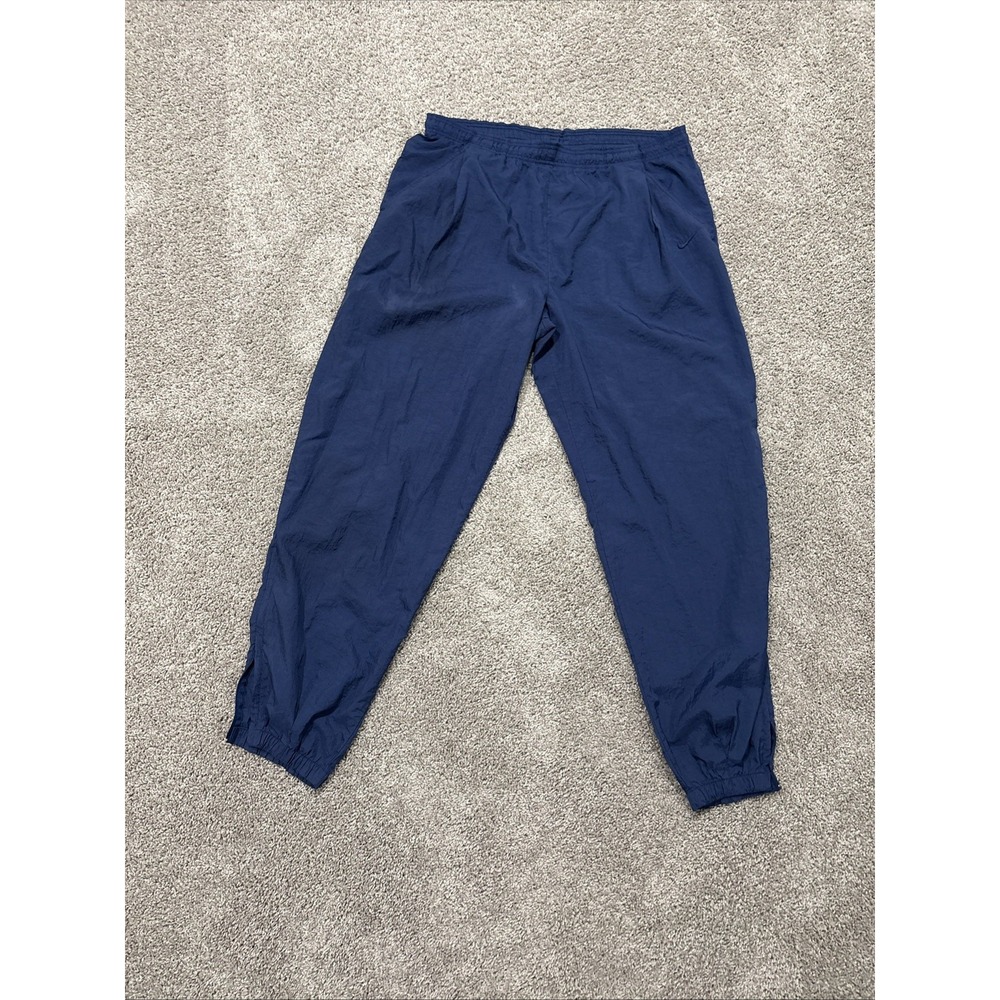 Vintage 90s Nike Windbreaker Pants Mens X-Large Navy Nylon Joggers